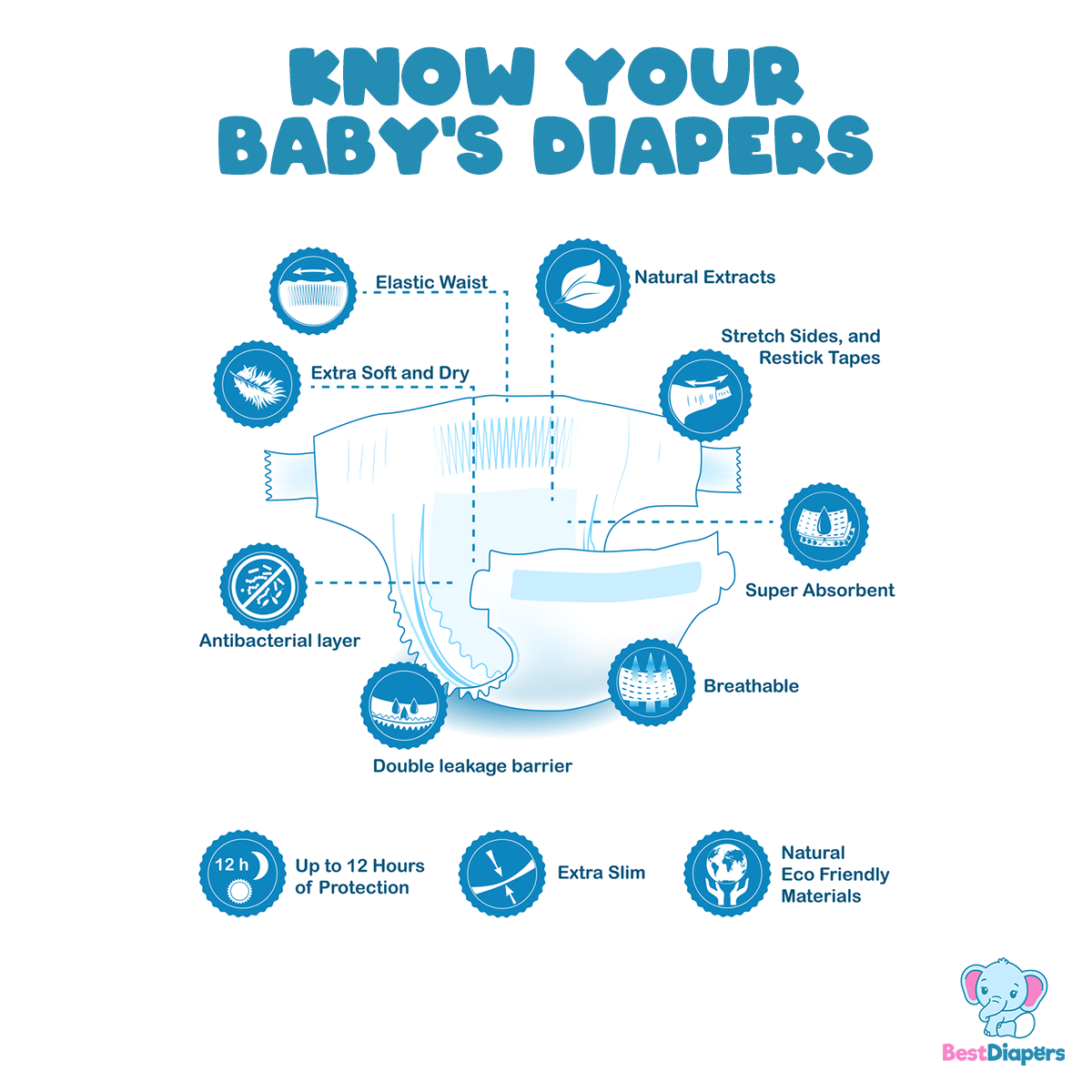 Cute Seal Baby Diapers Combo Best Diapers