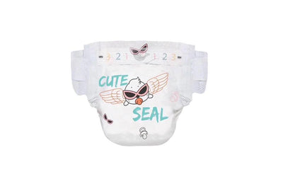 Baby Diaper Cute Seal - Canadian Premium Baby Diapers - Large - 46 Pcs (Tape Type) - L