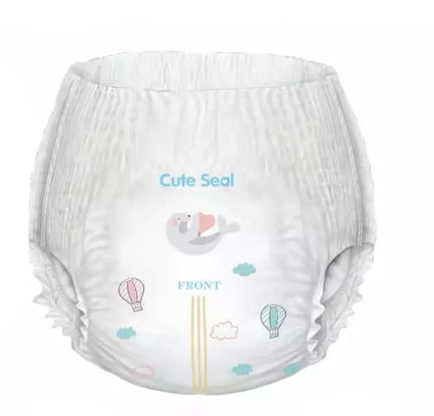 Baby Diaper Cute Seal - Canadian Premium Baby Diapers - Large - 52pcs (Pant Type / Pull-ups Type) - L