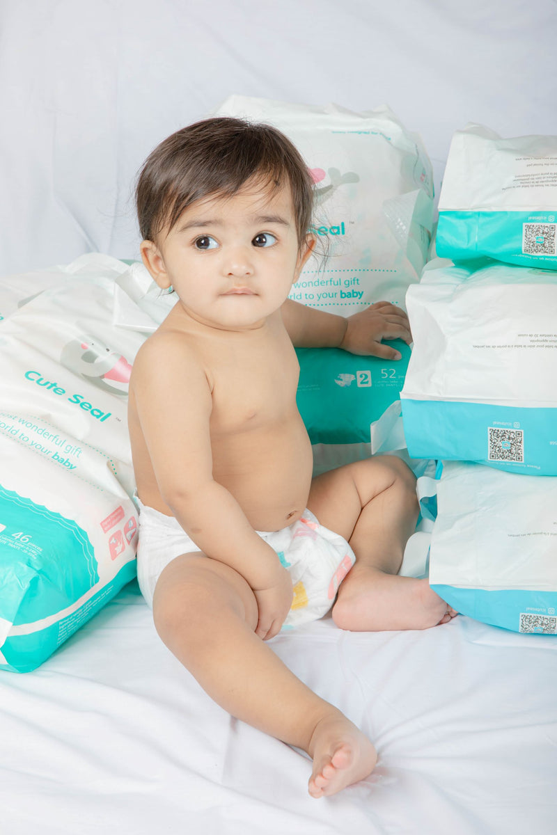 Baby Diaper Cute Seal - Canadian Premium Baby Diapers - Extra Large - 42 Pcs (Tape Type) - XL