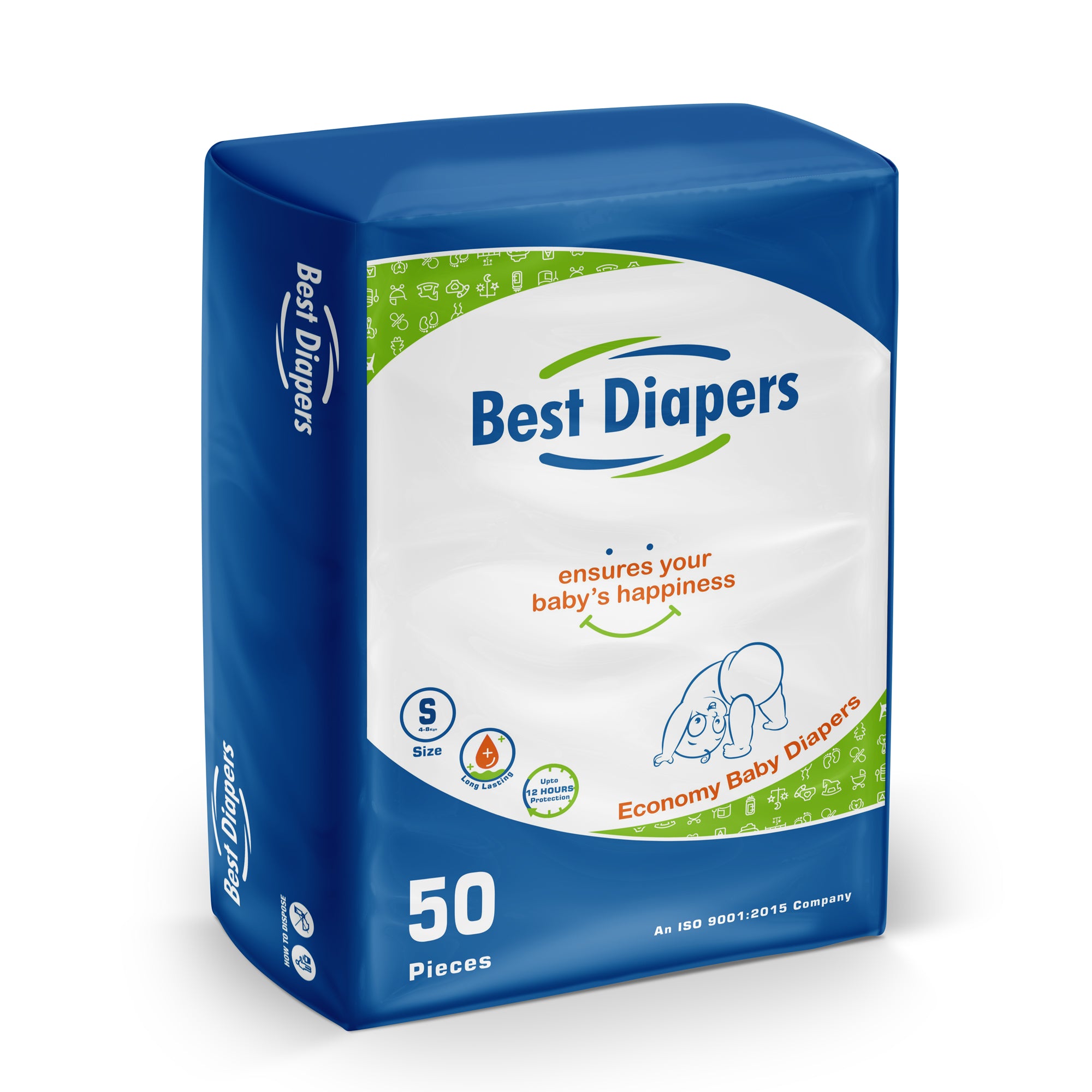 Baby Diaper Best Diapers - Small - 50 Pcs (Tape Type)