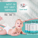 Baby Diaper Cute Seal - Medium - 52 pcs (Tape Type)