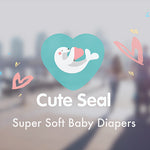 Baby Diaper Cute Seal - Small - 62 Pcs (Tape Type)